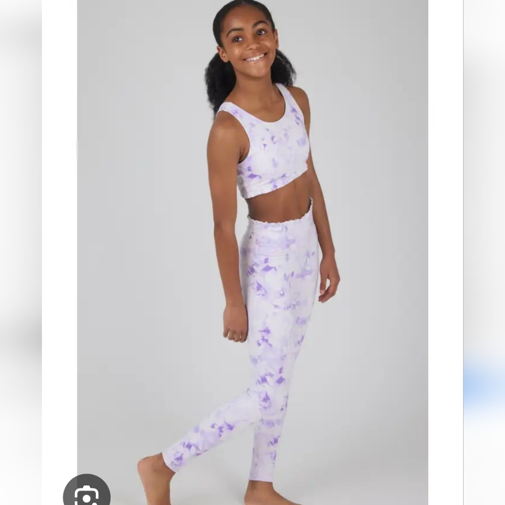 Yogalicious Purple Matching Set High-Waisted Leggings